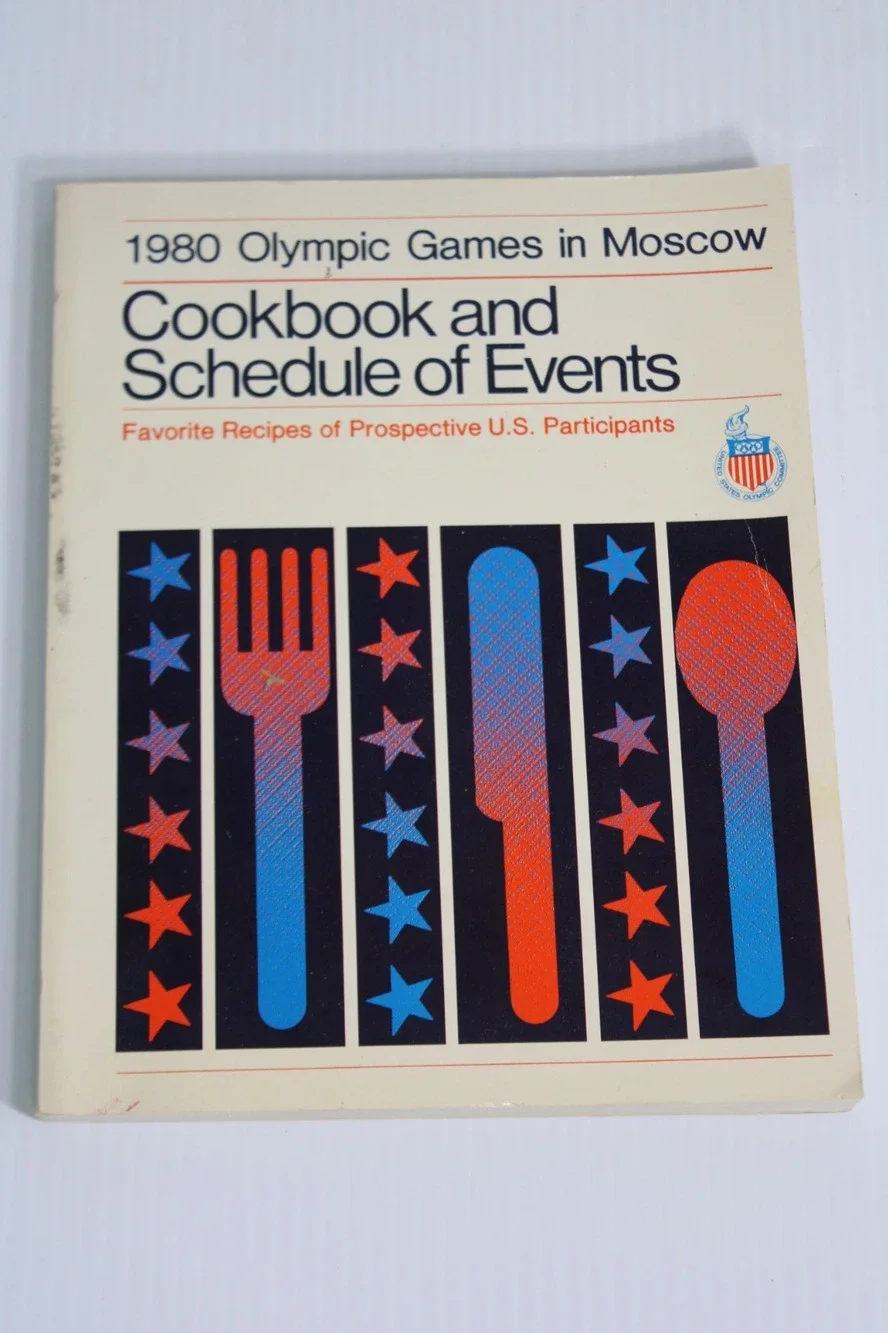 Vintage 1980 Moscow Olympics US Team Boycott Cookbook Schedule of Events 1979